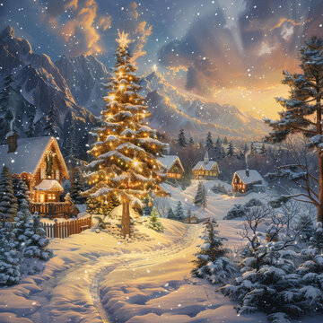 雪夜小鎮(zhèn)的圣誕