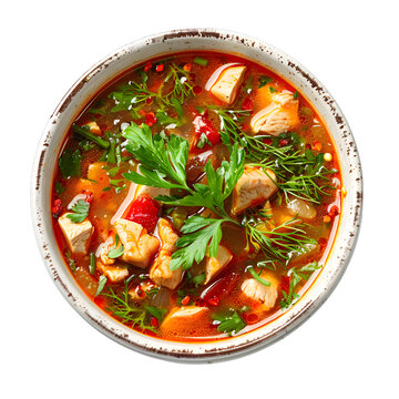 [免摳素材]俯瞰一碗雞肉蔬菜湯