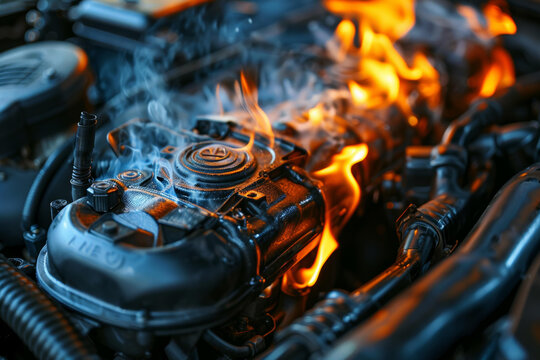 汽車發(fā)動機著火