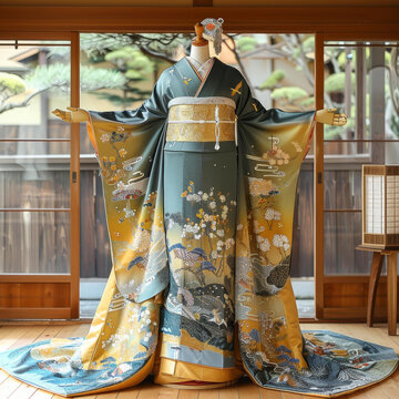 身穿日本傳統(tǒng)婚禮和服的女性