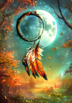 夢(mèng)幻捕夢(mèng)網(wǎng)與滿月森林