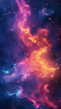 星際氣體云形成豐富多彩且充滿活力的景象