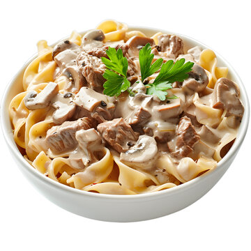 [免摳素材]一碗奶油蘑菇牛肉面