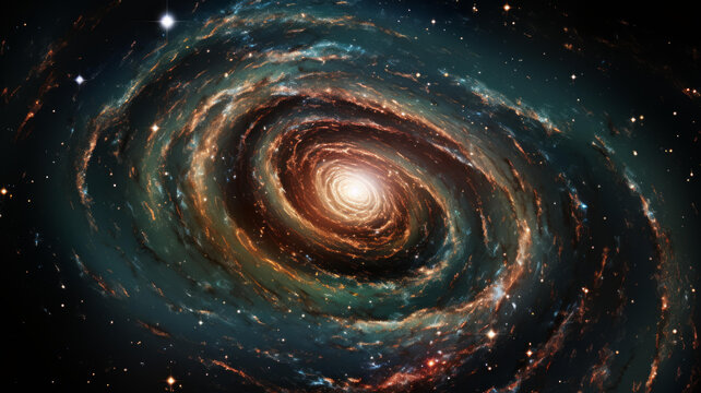擁有明亮中心和長(zhǎng)長(zhǎng)延伸臂的螺旋星系