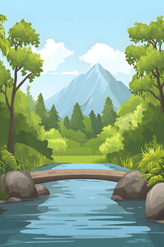 山川河流風(fēng)景圖