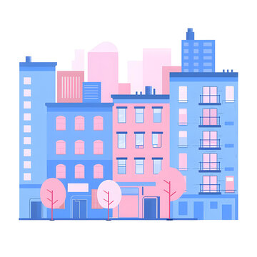 卡通城市建筑