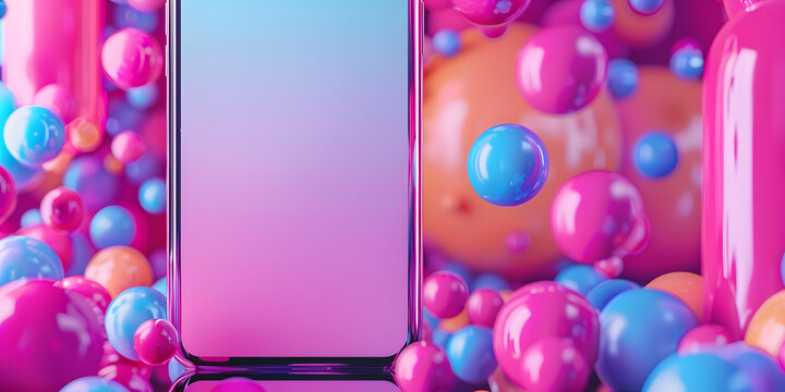 漸變色球體抽象3D背景