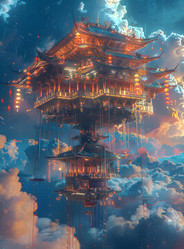 天空中的中國宮殿