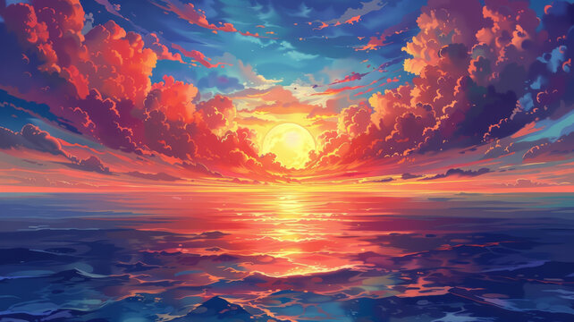 海邊的日落