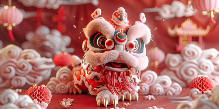 祥獅獻(xiàn)瑞鬧新春