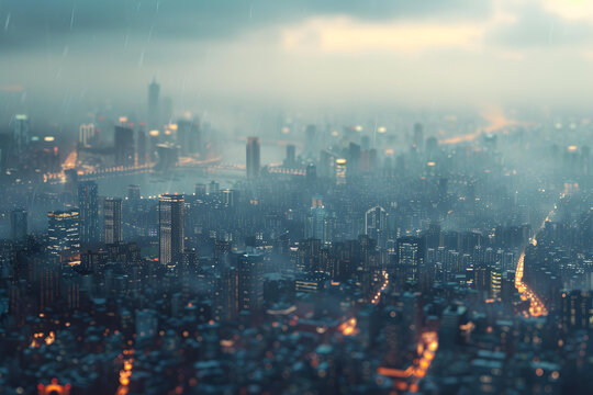 雨夜都市的AI圖片