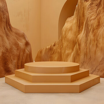 抽象巖石背景產(chǎn)品展示3D模型