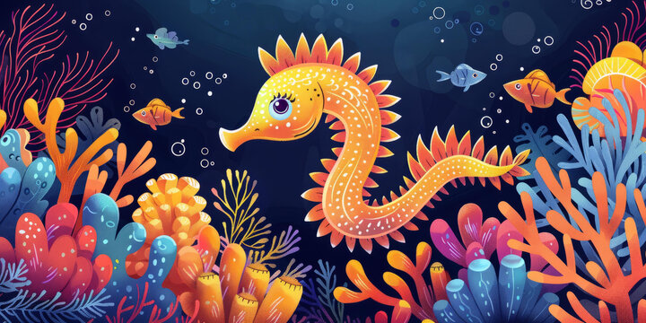 五彩熱帶魚和珊瑚礁