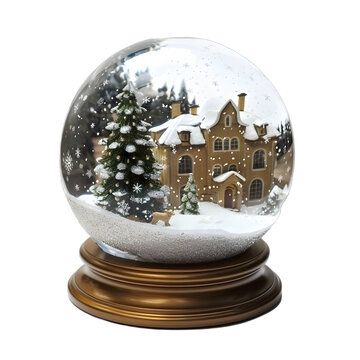 [免摳素材]迷你雪球圣誕小屋和樹