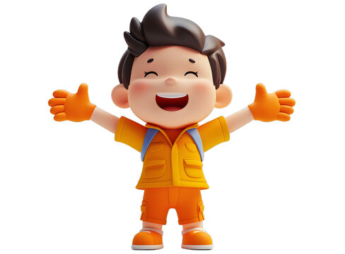[免摳素材]快樂的小男孩