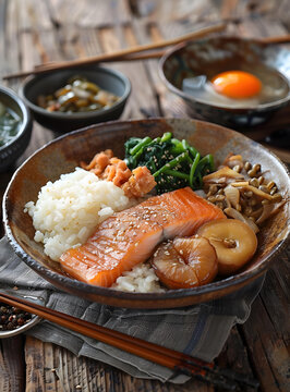 美味三文魚蓋飯