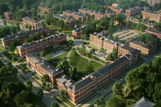 大學校園俯瞰圖