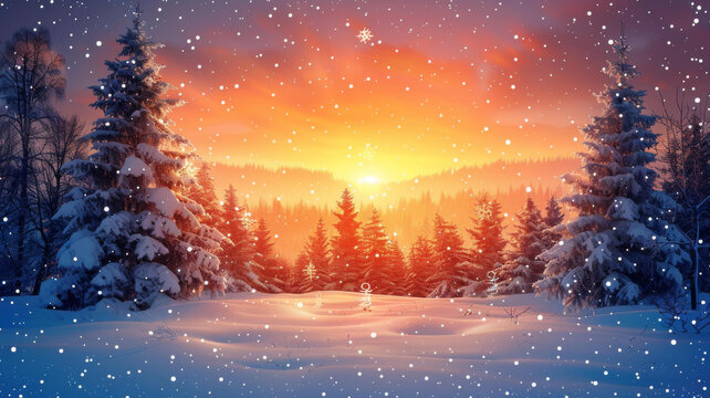 冬日雪景的AI圖片