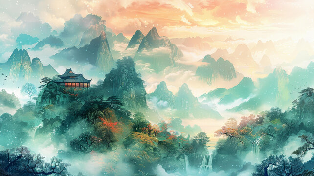中國(guó)山水畫風(fēng)格