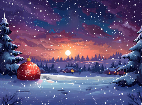 圣誕節(jié)雪景