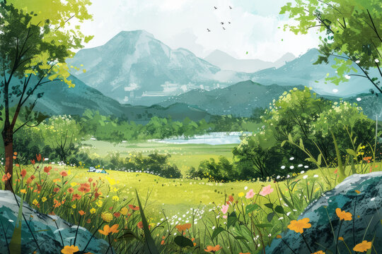 寧靜山區(qū)風(fēng)景