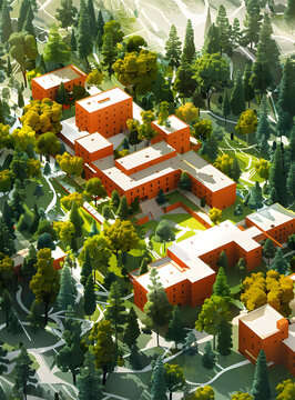 鳥瞰大學(xué)校園