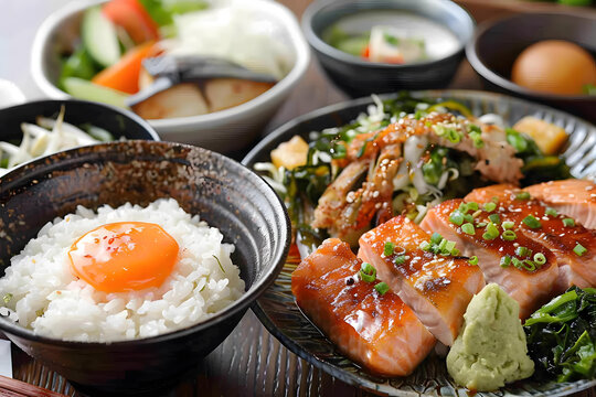日式料理三文魚(yú)套餐