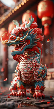 麒麟祥瑞的AI圖片