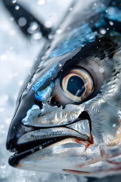 鯖魚頭部特寫