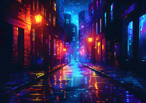 夜晚的街道