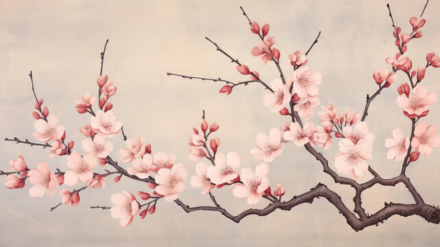 一幅描繪了櫻花的畫(huà)