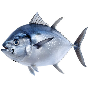 [免摳素材]藍(lán)鰭金槍魚在白色背景下