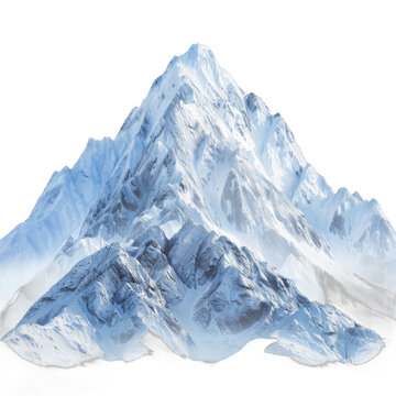 [免摳素材]一座雄偉的雪山山峰高聳入云