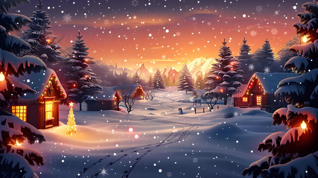 圣誕節(jié)的雪夜