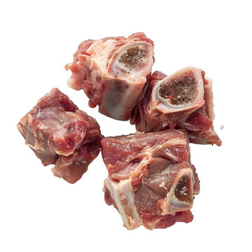 [免摳素材]白色背景上的生羊肉塊