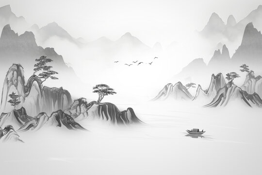 山水裝飾畫