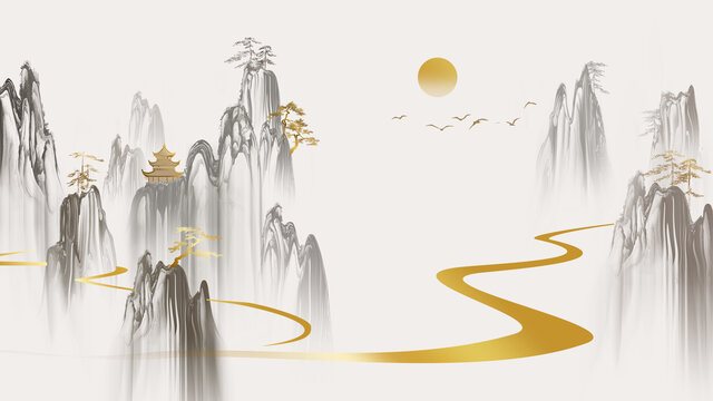 山水裝飾畫