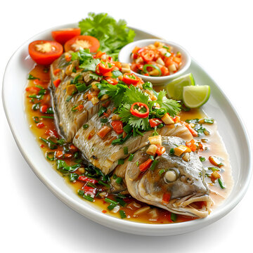 清蒸魚配醬油