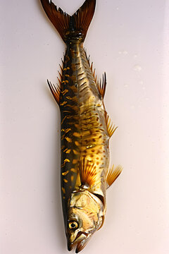 白色背景上的新鮮魚(yú)