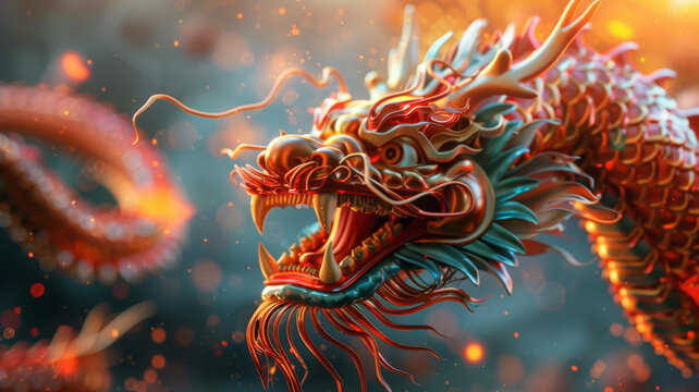 龍騰飛天的AI圖片
