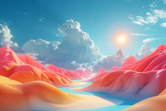 粉色外星風(fēng)景
