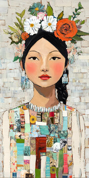 戴花環(huán)的女孩