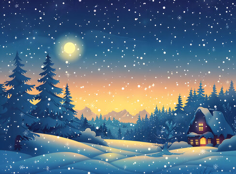 冬日的雪景