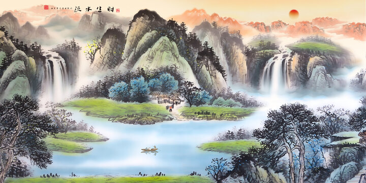 聚寶盆風(fēng)水畫