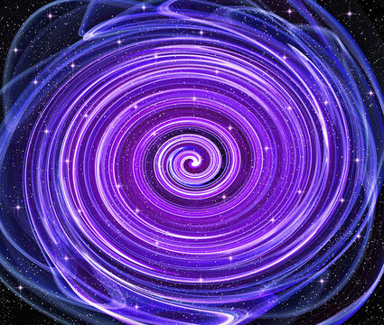 紫色漩渦星空星系