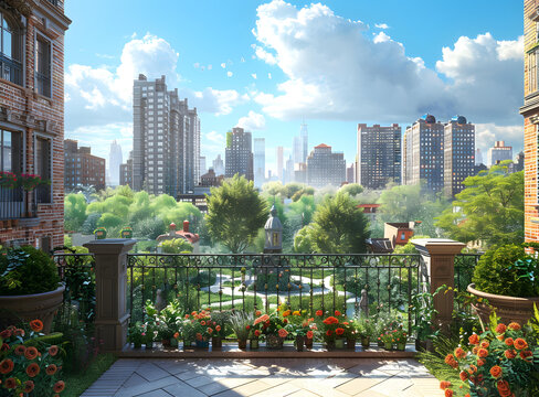 陽臺上的花園