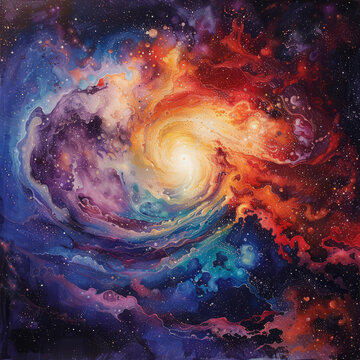 色彩繽紛的星系星云