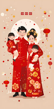 新年快樂家庭