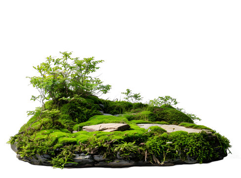 [免摳素材]苔蘚和小型植物的微型景觀