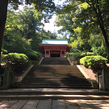 通往神社的石階